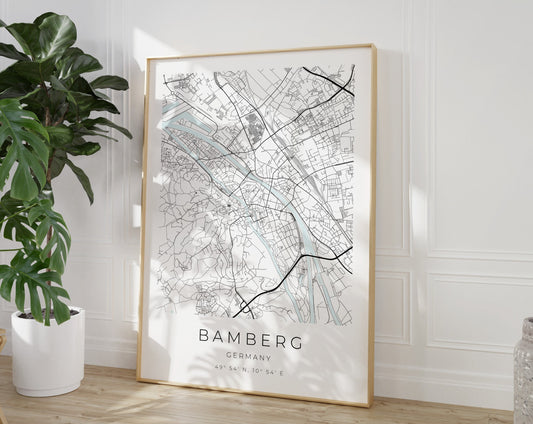 Bamberg Poster | Karte rechteckig