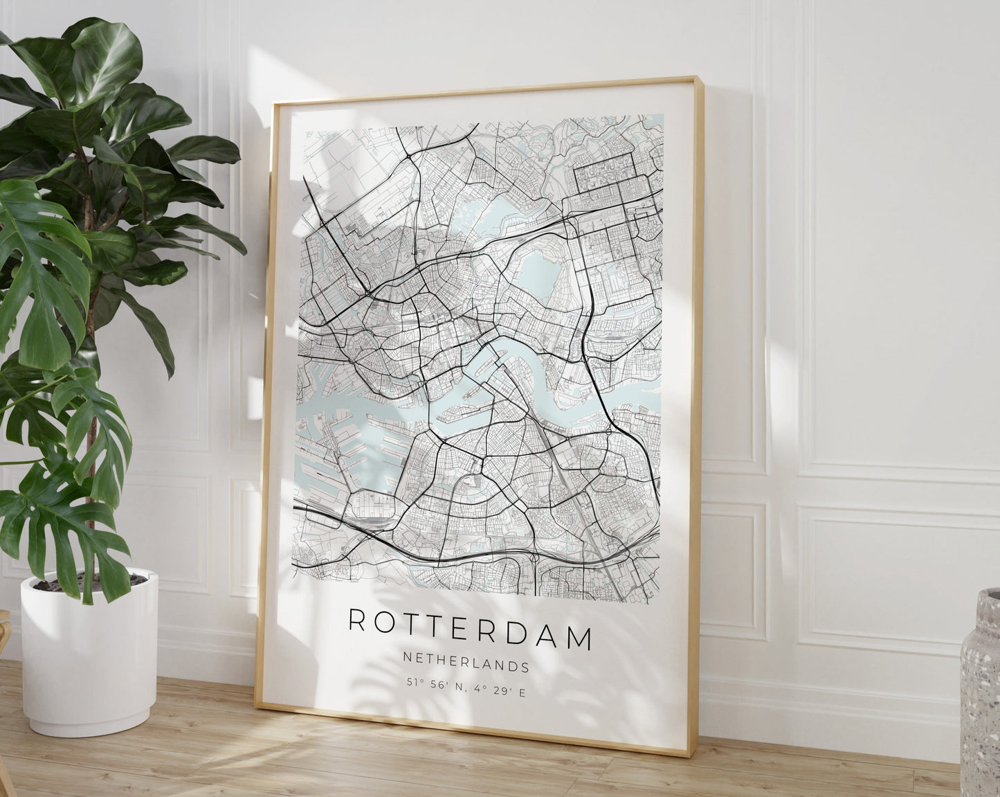 Rotterdam Poster | Karte rechteckig