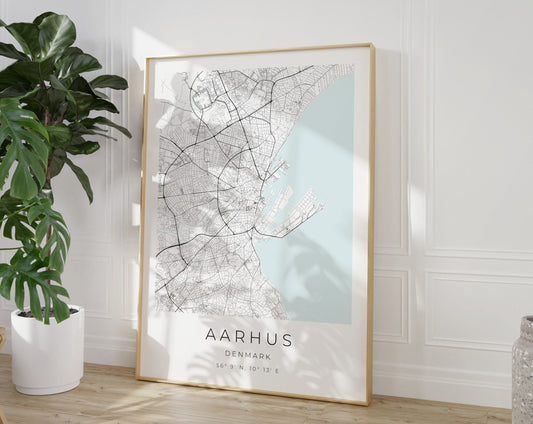 Aarhus Poster | Karte rechteckig