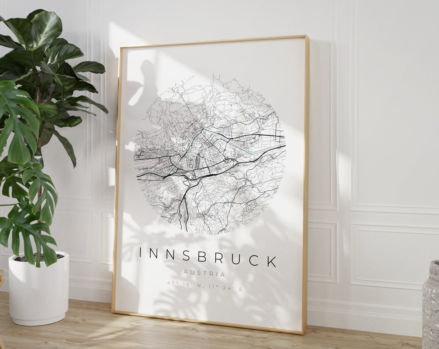 Innsbruck Poster | Karte kreisförmig