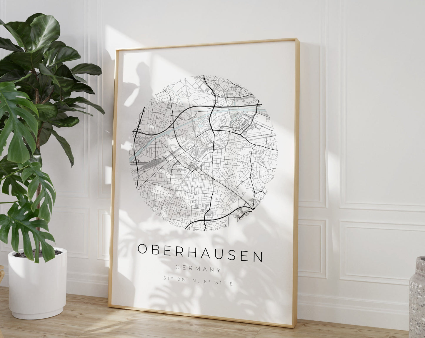 Oberhausen Poster | Karte kreisförmig