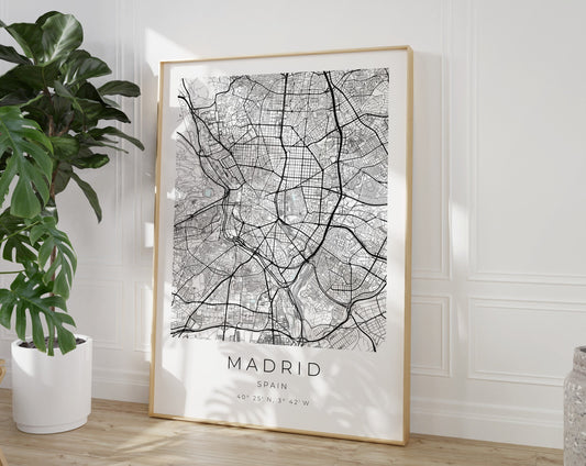 Madrid Poster | Karte rechteckig