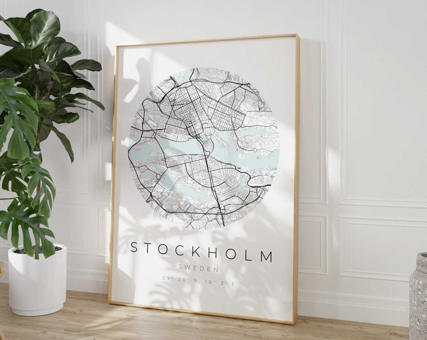 Stockholm Poster | Karte kreisförmig