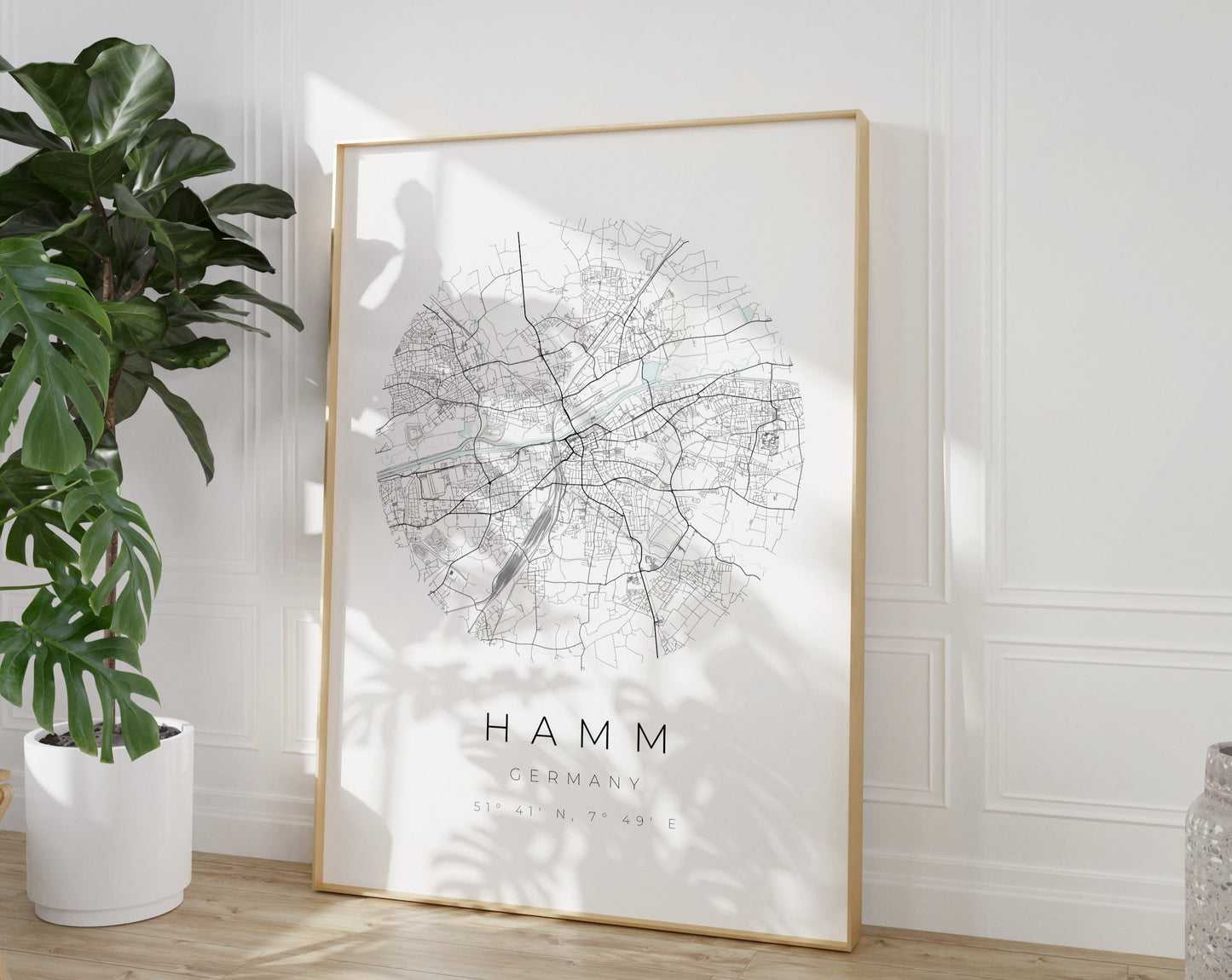 Hamm Poster | Karte kreisförmig