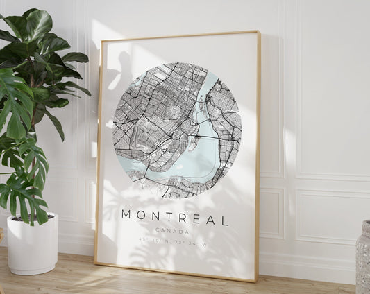 Montreal Poster | Karte kreisförmig