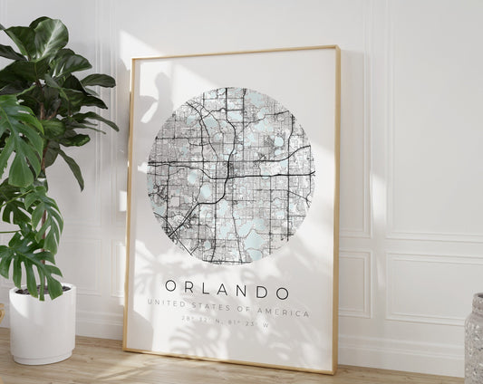 Orlando Poster | Karte kreisförmig