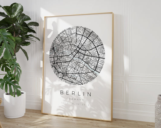 Berlin Poster | Karte kreisförmig