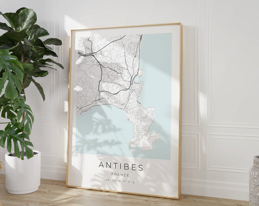 Antibes Poster | Karte rechteckig