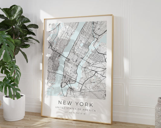 New York Poster | Karte rechteckig