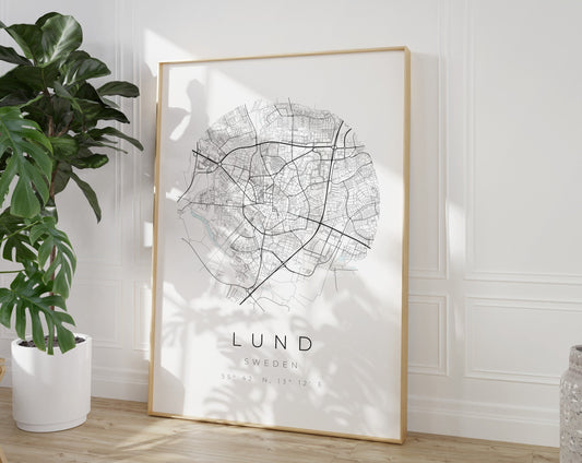 Lund Poster | Karte kreisförmig