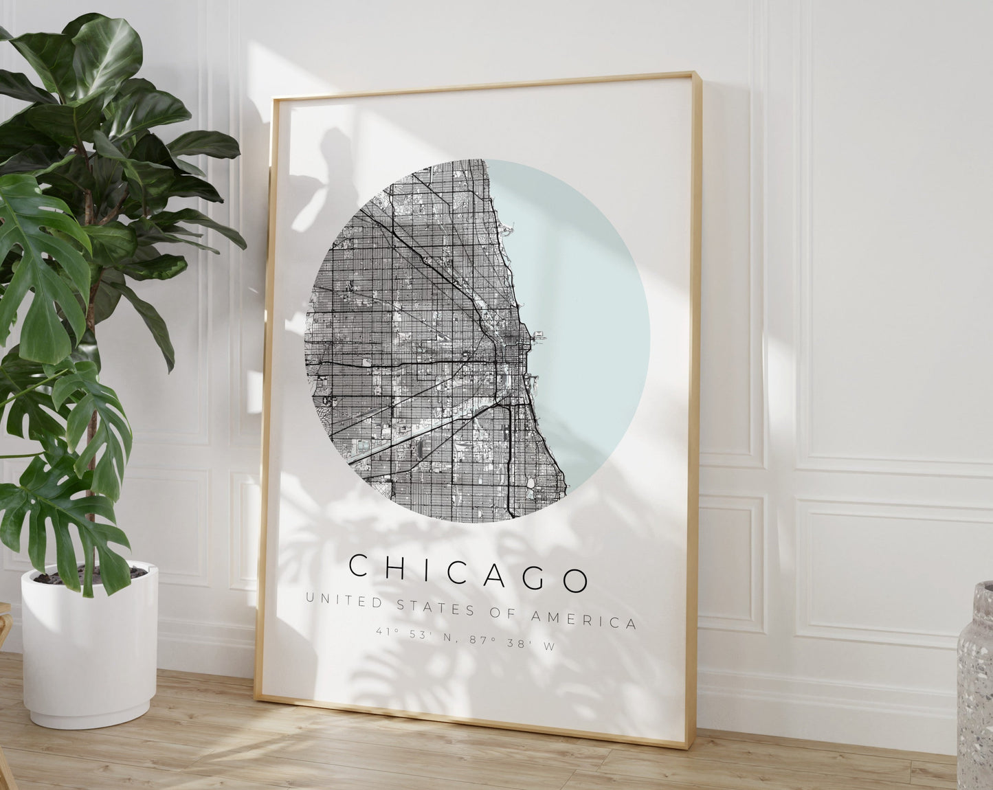 Chicago Poster | Karte kreisförmig