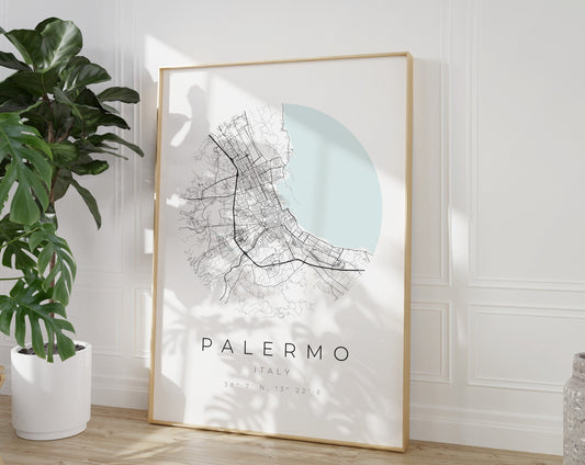 Palermo Poster | Karte kreisförmig