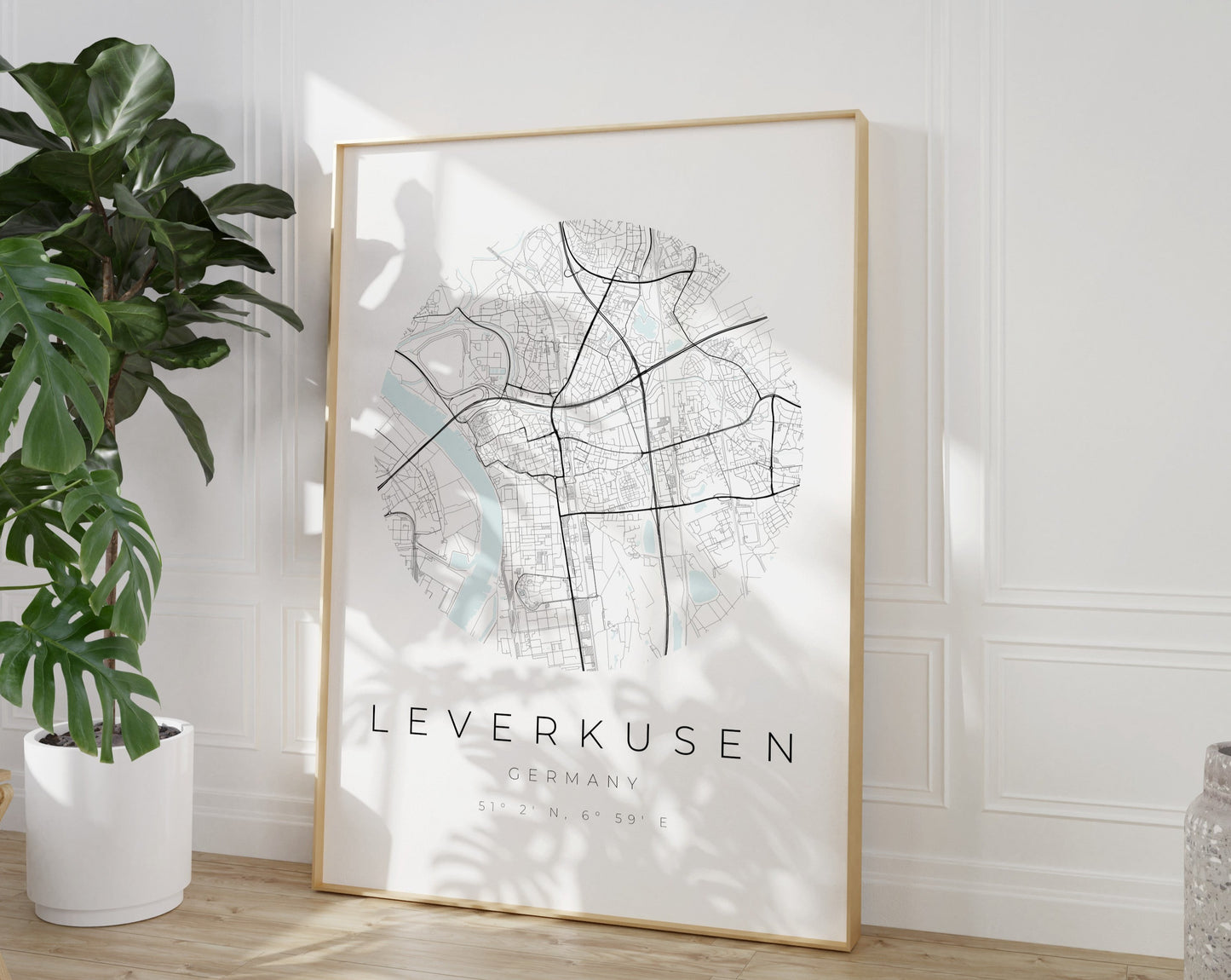 Leverkusen Poster | Karte kreisförmig