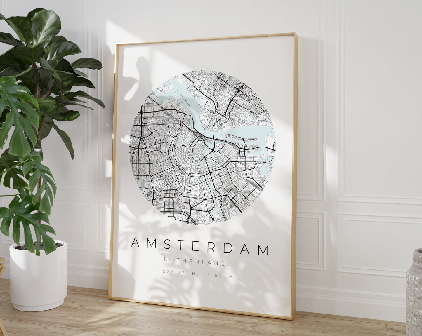 Amsterdam Poster | Karte kreisförmig