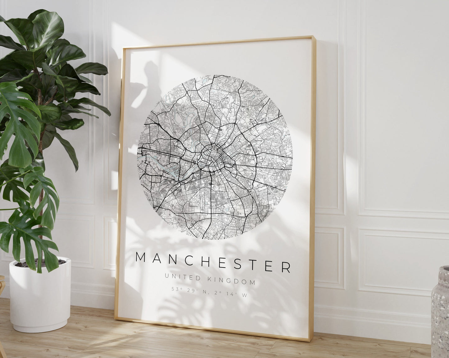 Manchester Poster | Karte kreisförmig