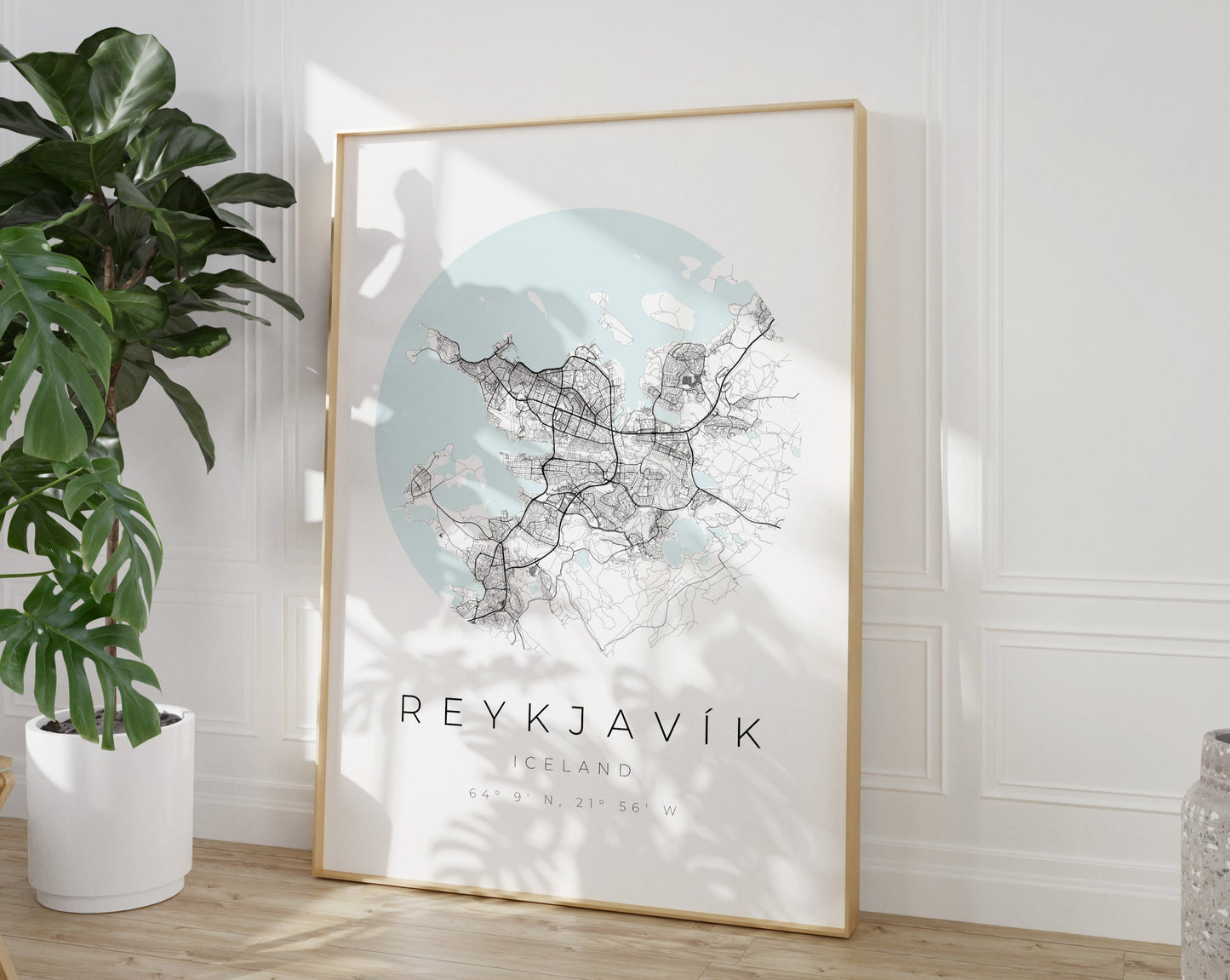 Reykjavík Poster | Karte kreisförmig