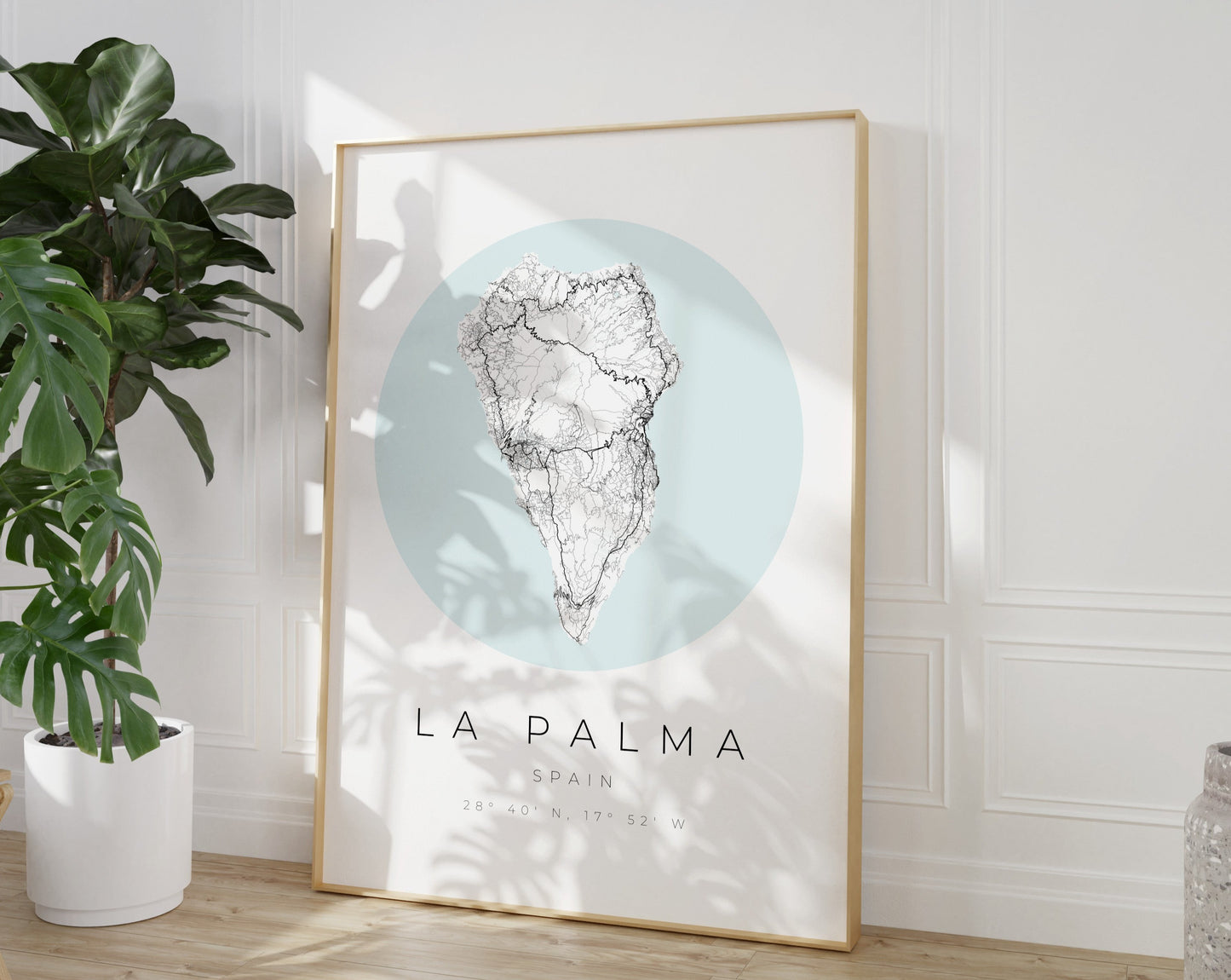 La Palma Poster | Karte kreisförmig