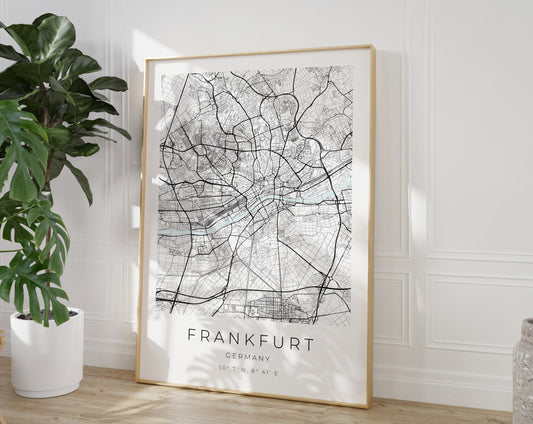 Frankfurt Poster | Karte rechteckig