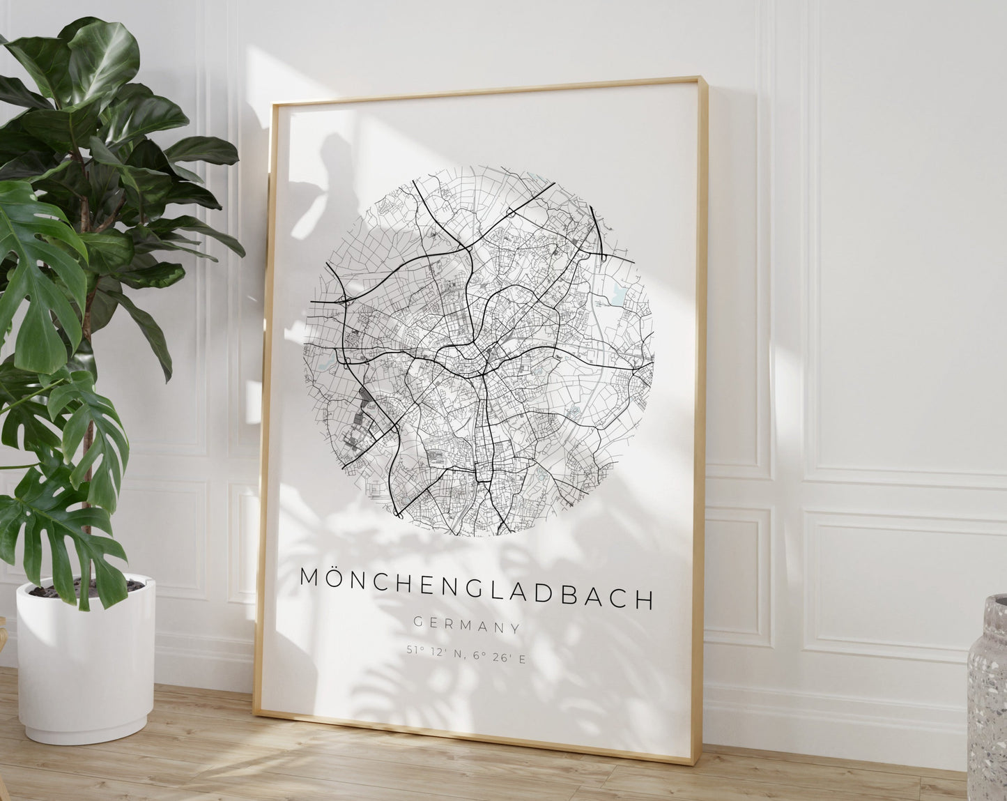 Mönchengladbach Poster | Karte kreisförmig