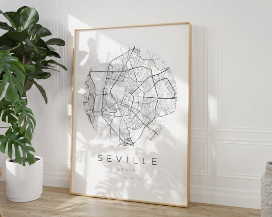 Sevilla Poster | Karte kreisförmig