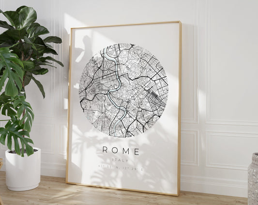 Rom Poster | Karte kreisförmig