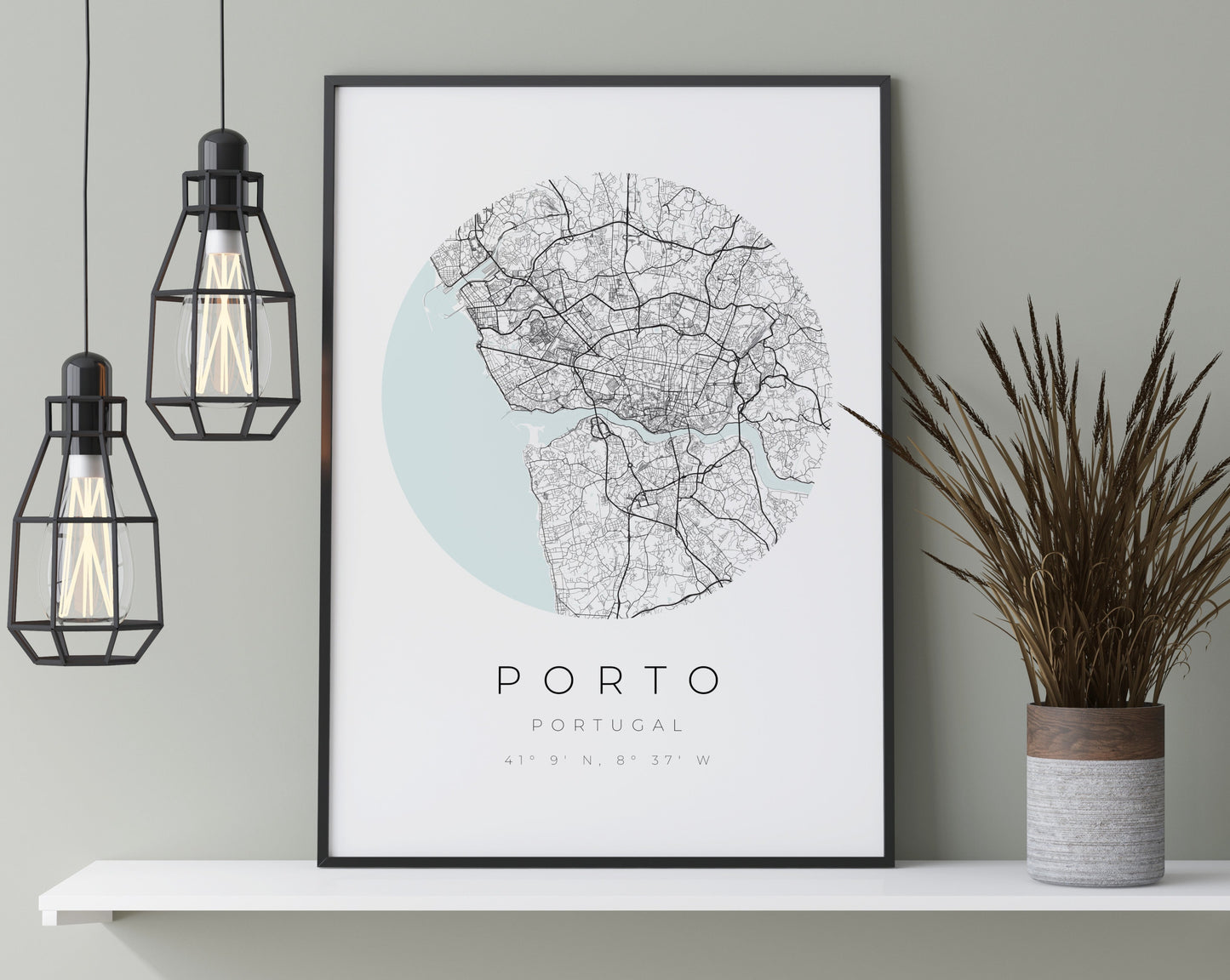 Porto Poster | Karte kreisförmig