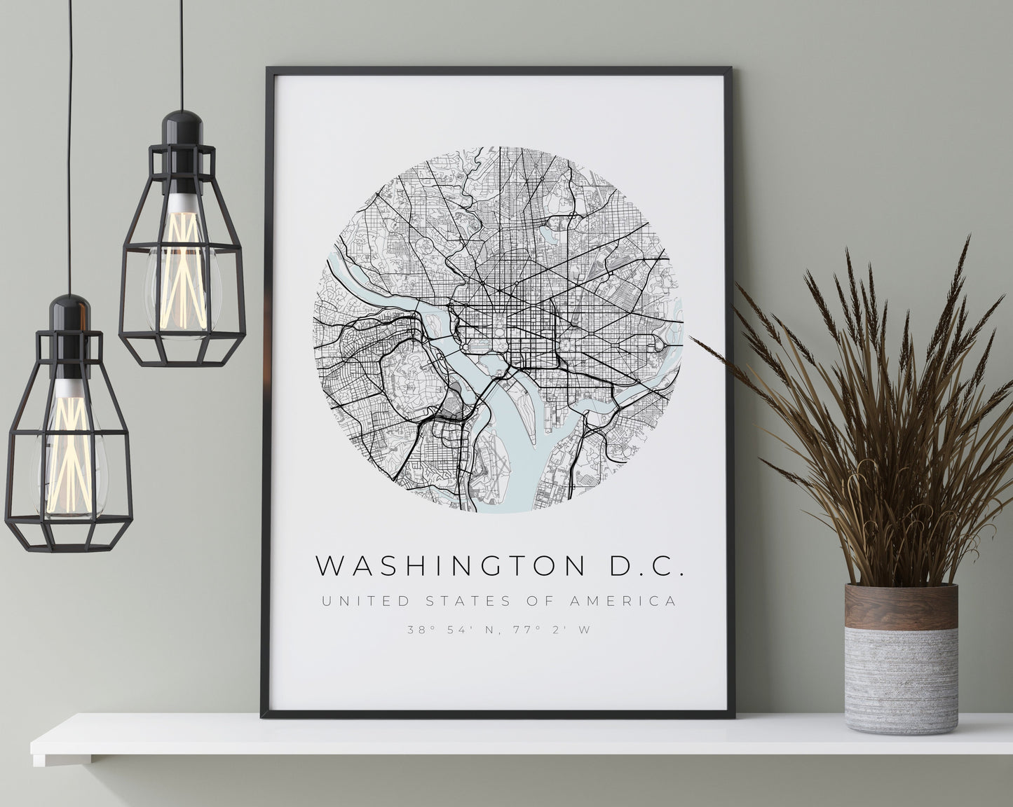 Washington DC Poster | Karte kreisförmig