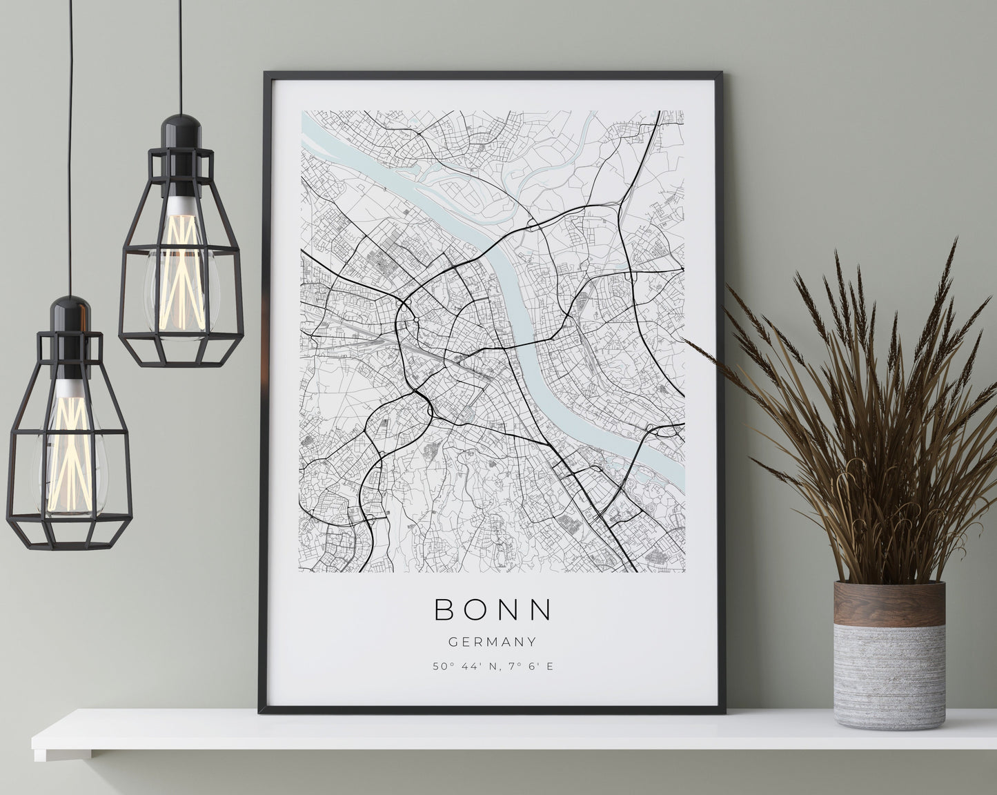 Bonn Poster | Karte rechteckig