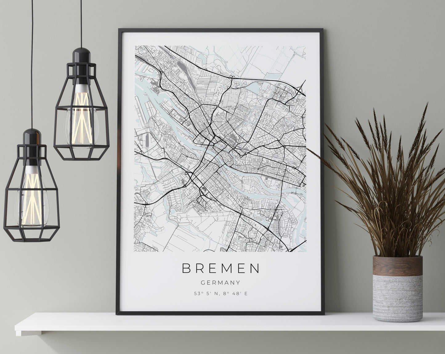 Bremen Poster | Karte rechteckig