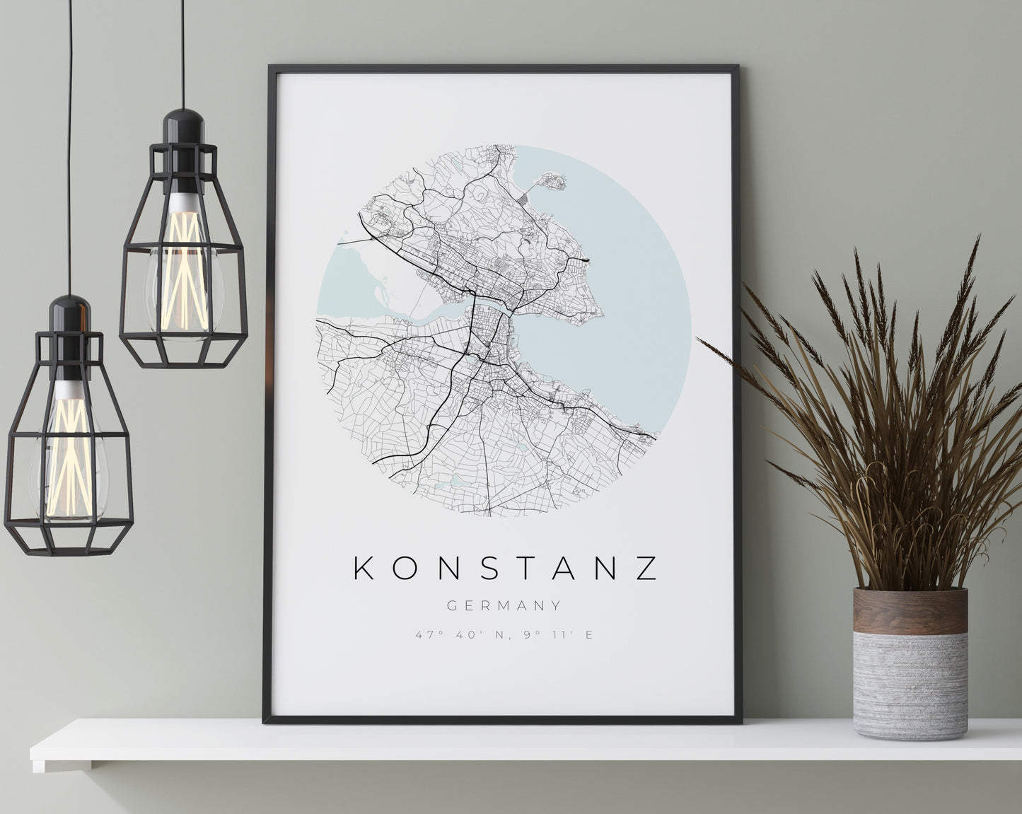 Konstanz Poster | Karte kreisförmig