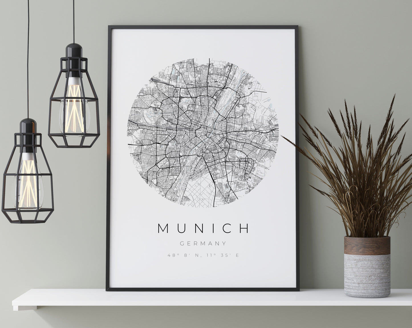 München Poster | Karte kreisförmig