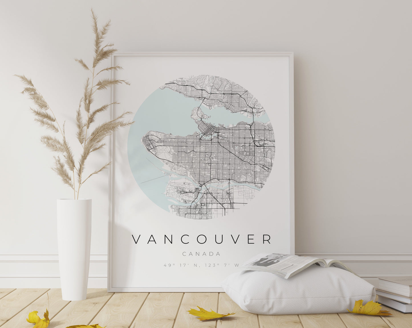 Vancouver Poster | Karte kreisförmig