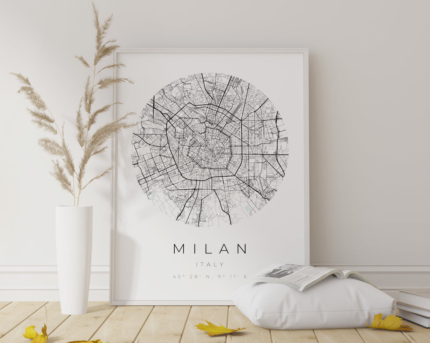 Mailand Poster | Karte kreisförmig