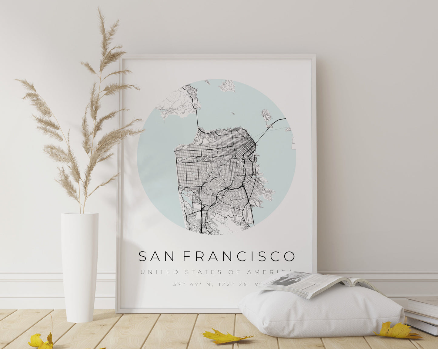 San Francisco Poster | Karte kreisförmig