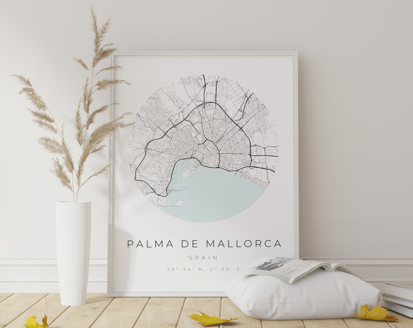 Palma de Mallorca Poster | Karte kreisförmig