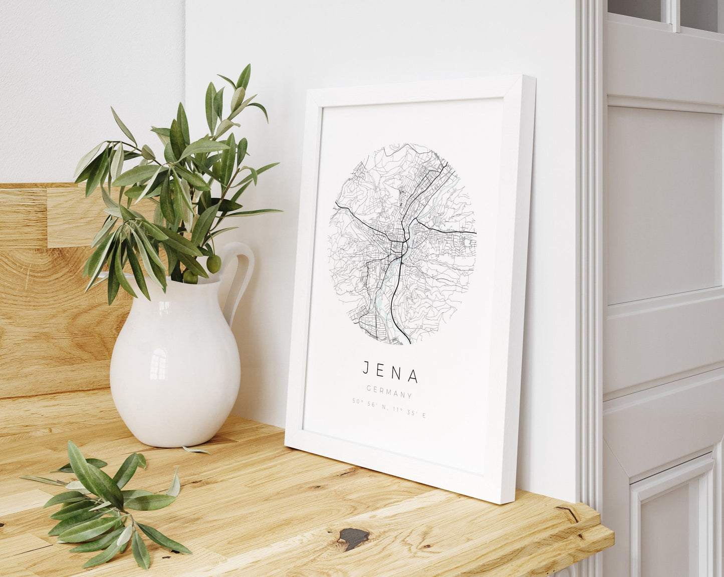 Jena Poster | Karte kreisförmig