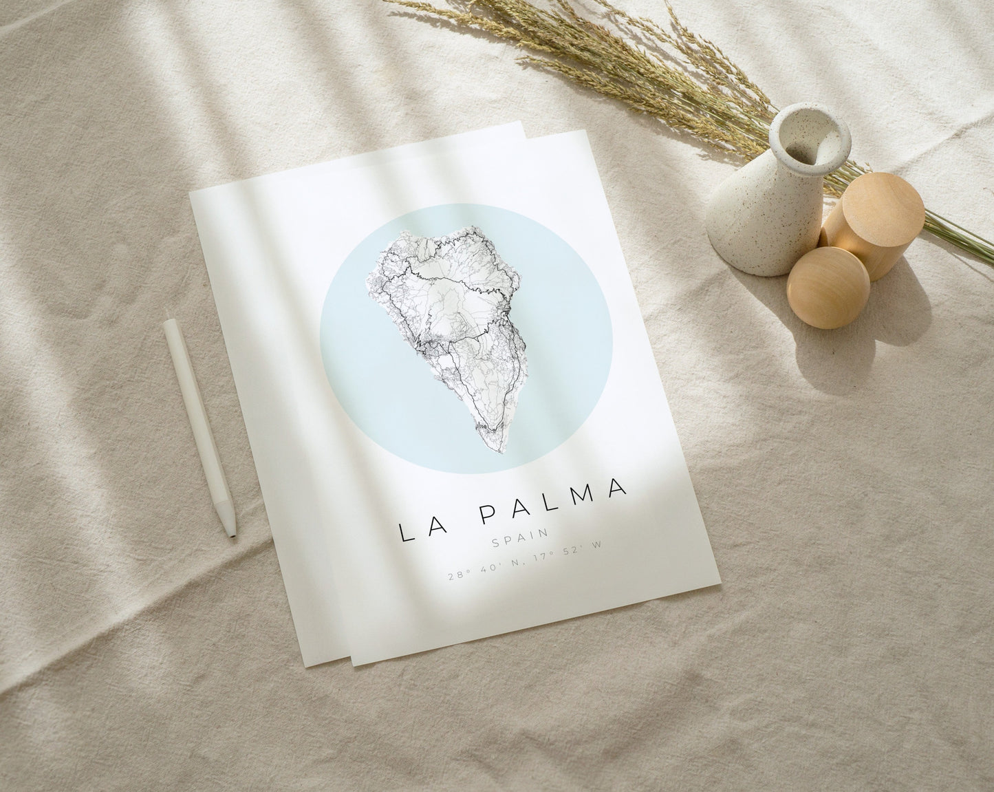 La Palma Poster | Karte kreisförmig
