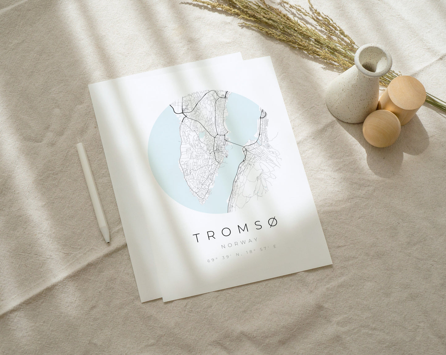 Tromsø Poster | Karte kreisförmig