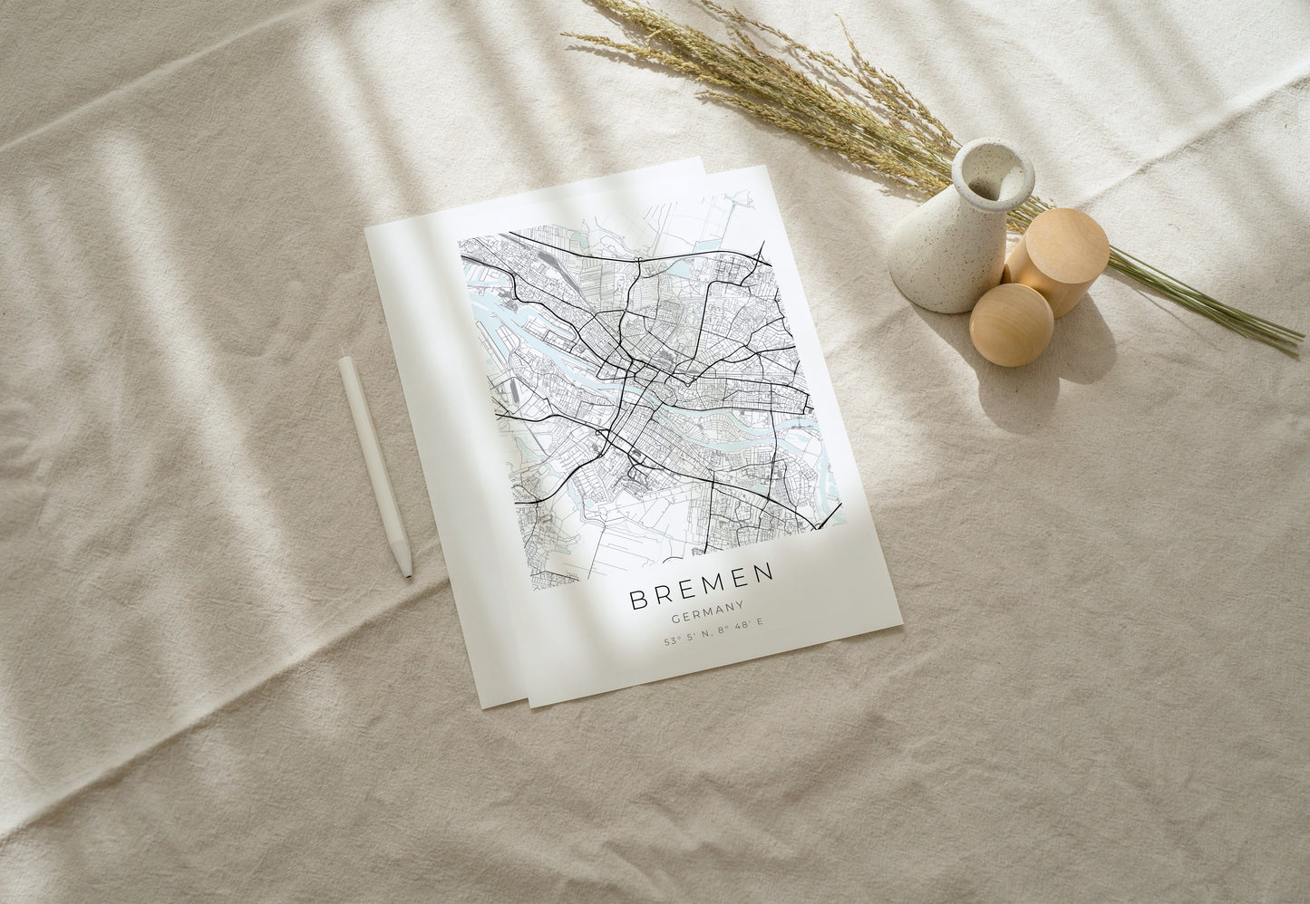 Bremen Poster | Karte rechteckig