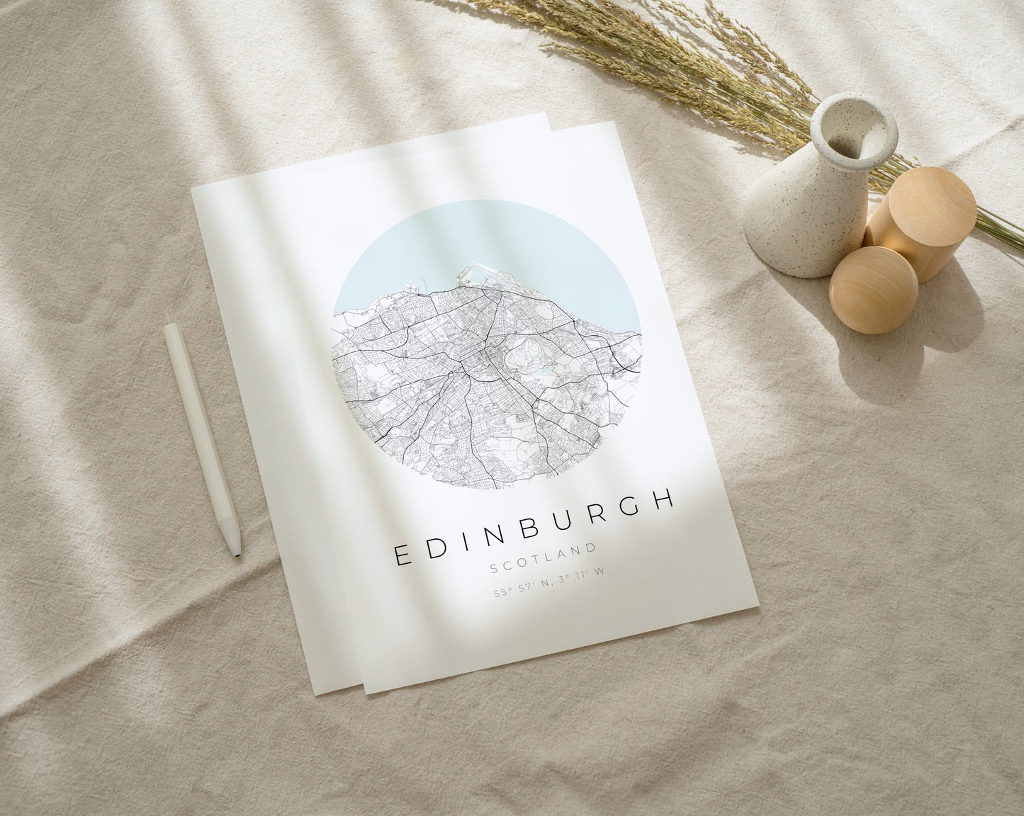 Edinburgh Poster | Karte kreisförmig