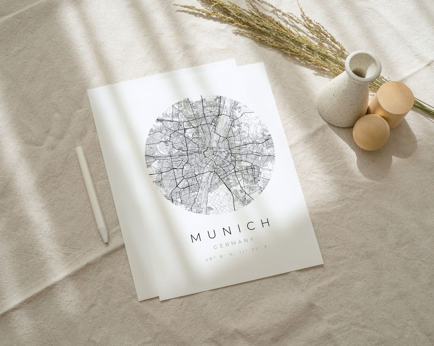 München Poster | Karte kreisförmig