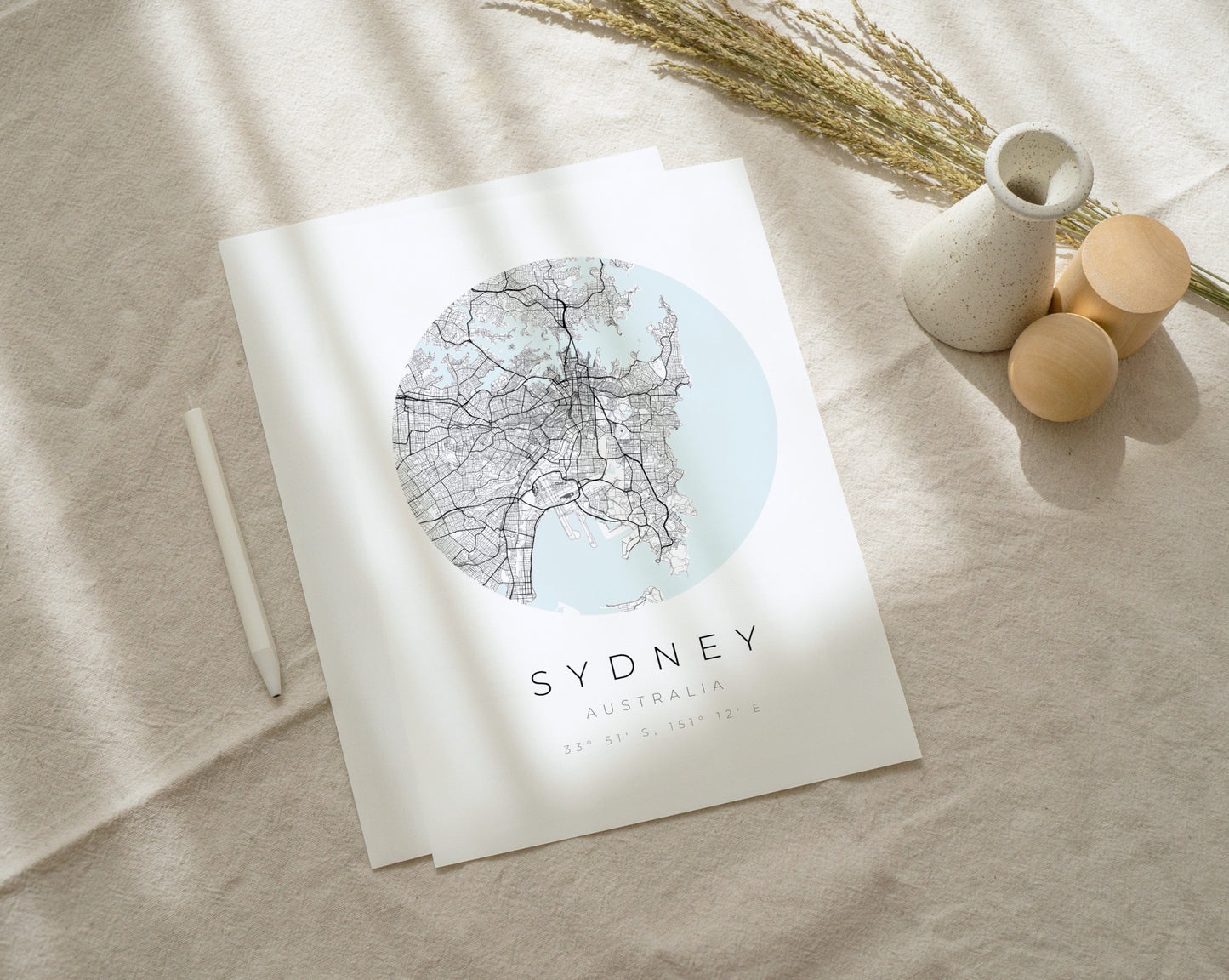 Sydney Poster | Karte kreisförmig