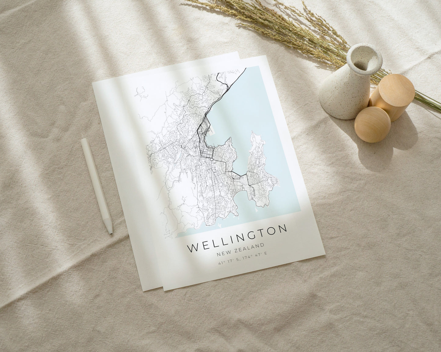 Wellington Poster | Karte rechteckig