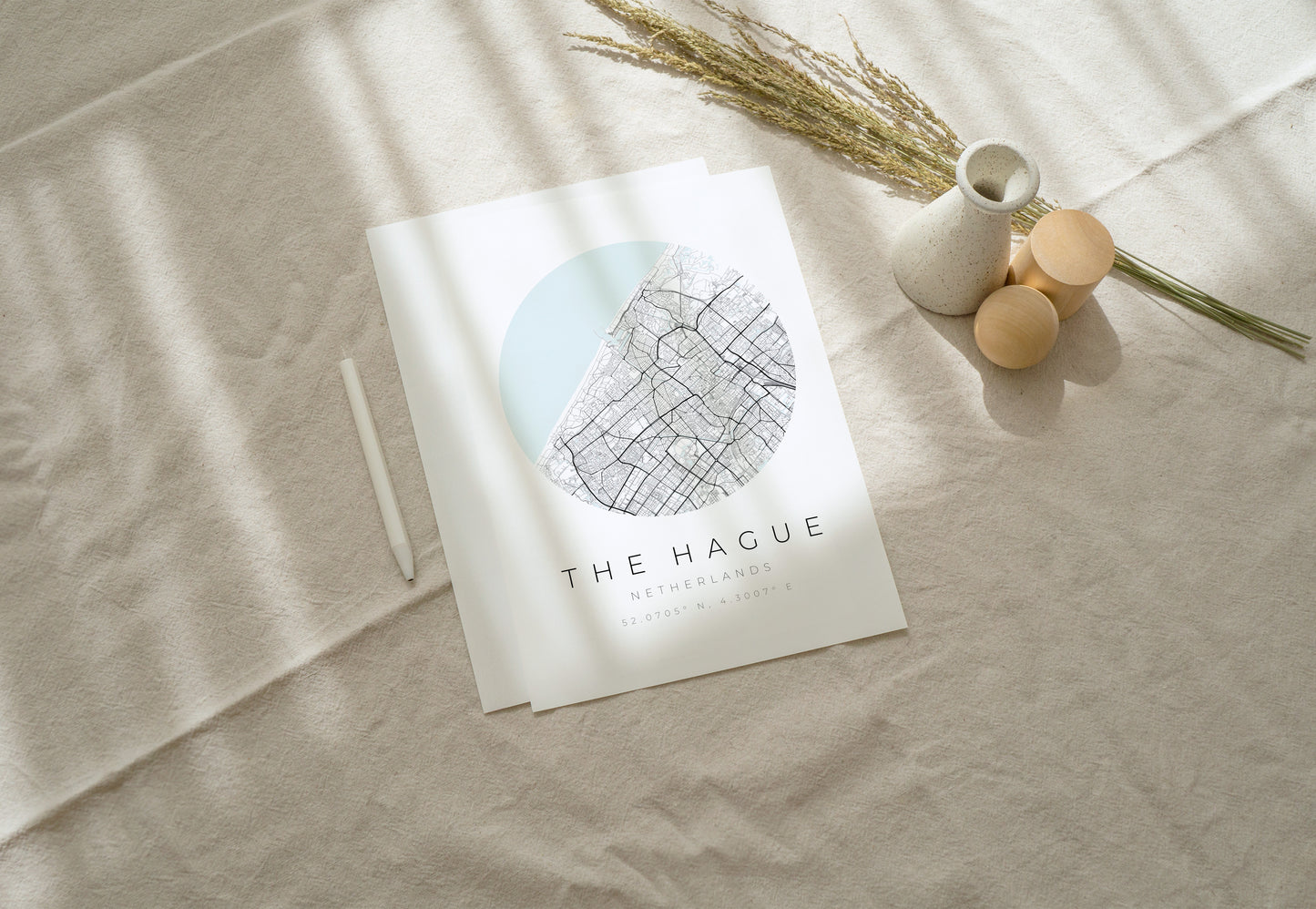 Den Haag Poster | Karte kreisförmig