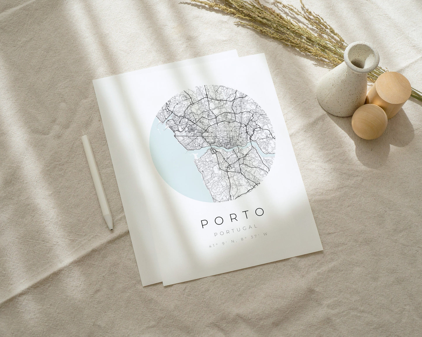Porto Poster | Karte kreisförmig