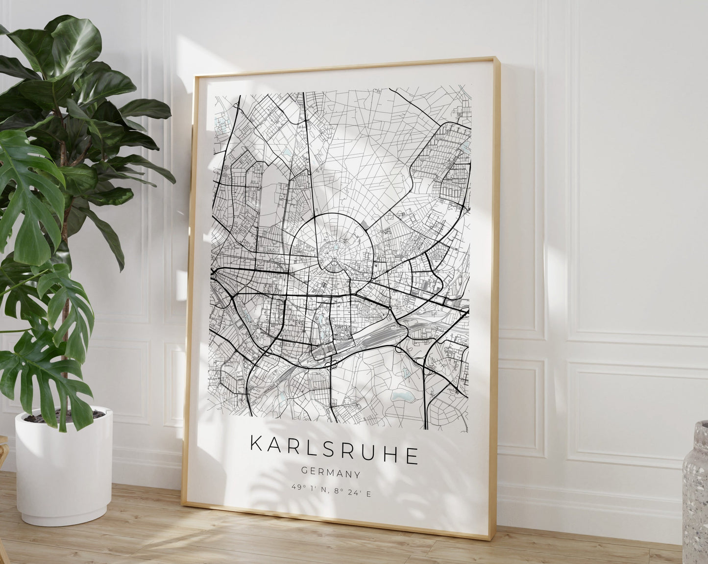Karlsruhe Poster | Karte rechteckig